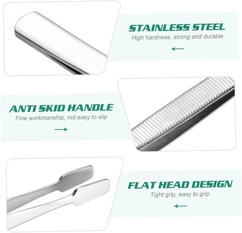 Stainless Steel Eyelash Extension Tweezers 6PCS Ergonomic Non Magnetic Durable Grip - Image 4